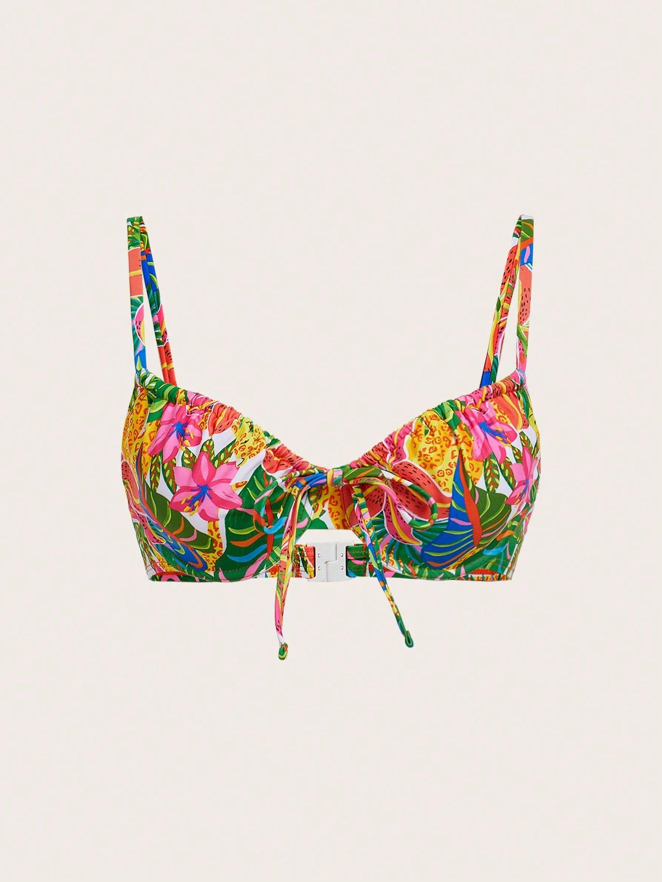 GÓRA OD BIKINI W ROŚLINNY WZÓR