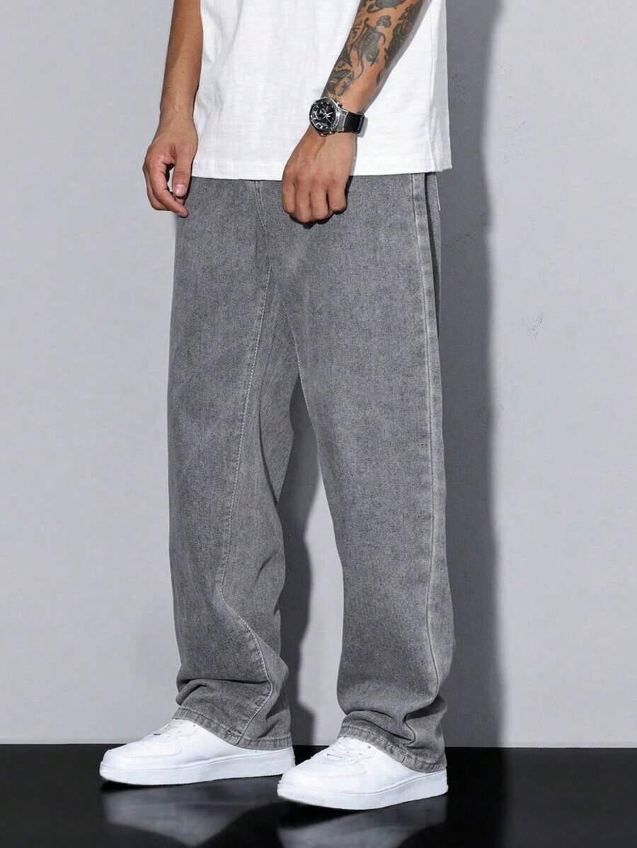 szare spodnie jeans