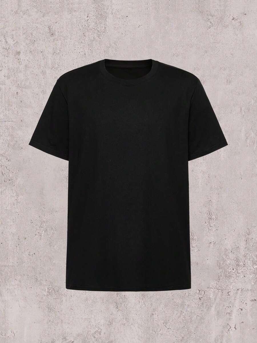 czarny t-shirt nadruk