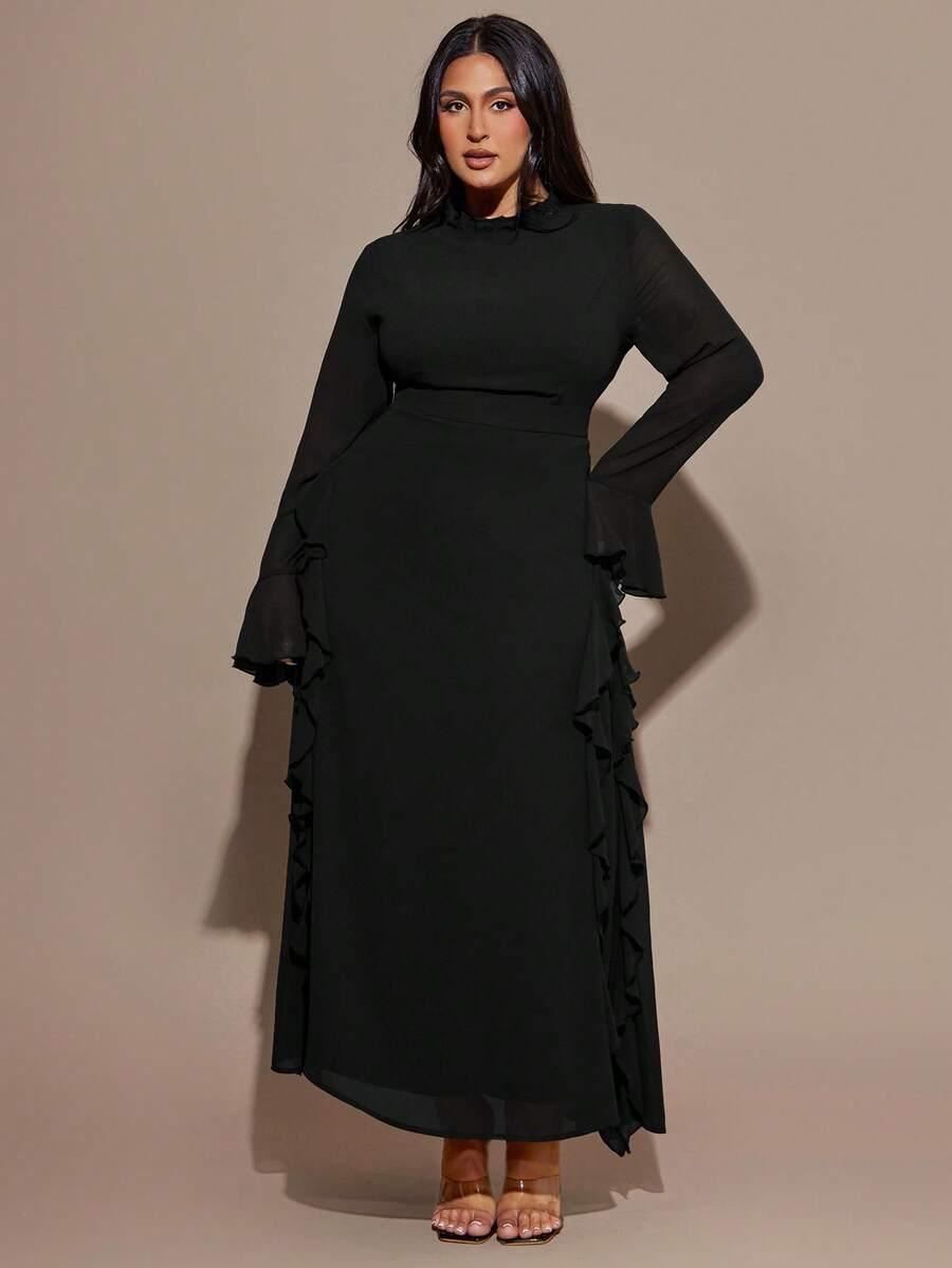CZARNA MAXI SUKIENKA