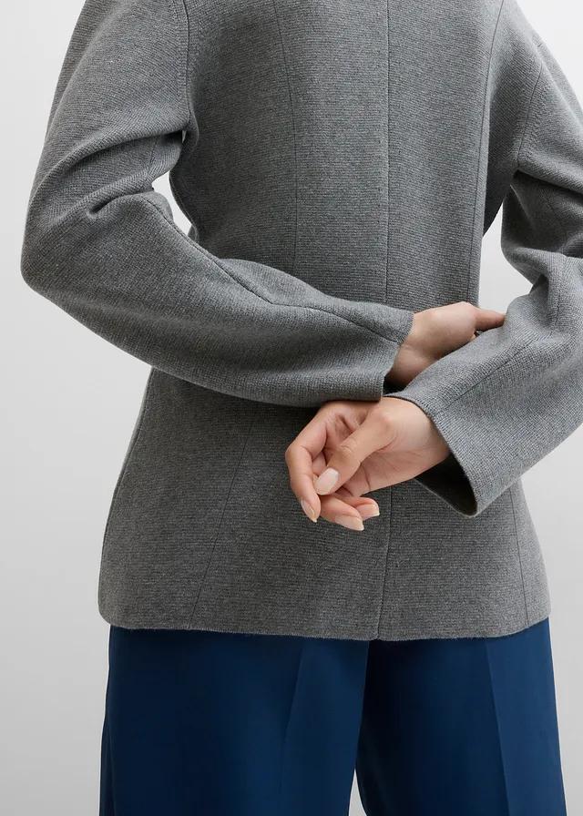 SWETER ROZPINANY Z DZIANINY 