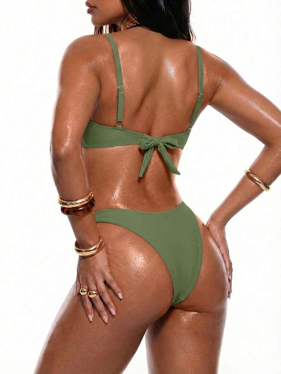 zielony komplet bikini