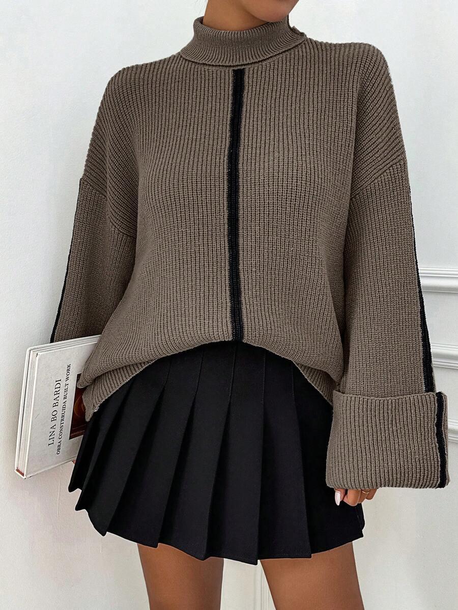 BRĄZOWY SWETER GOLF