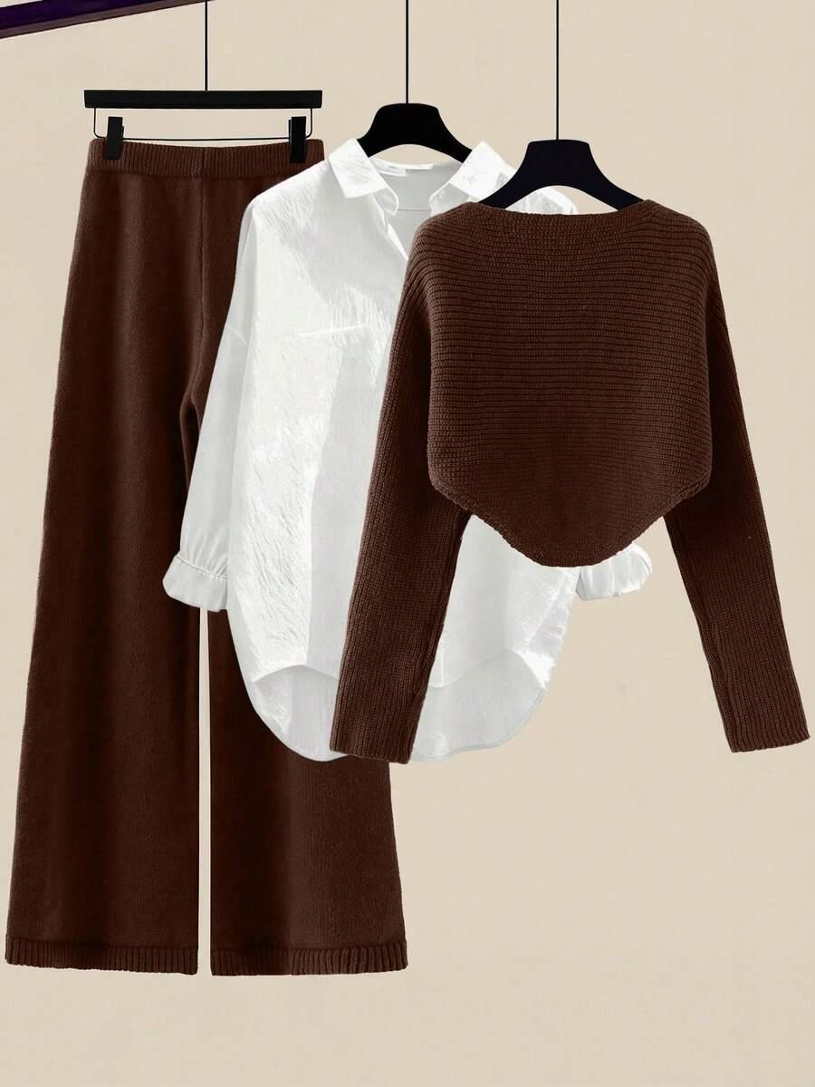 SWETER SPODNIE KOMPLET 
