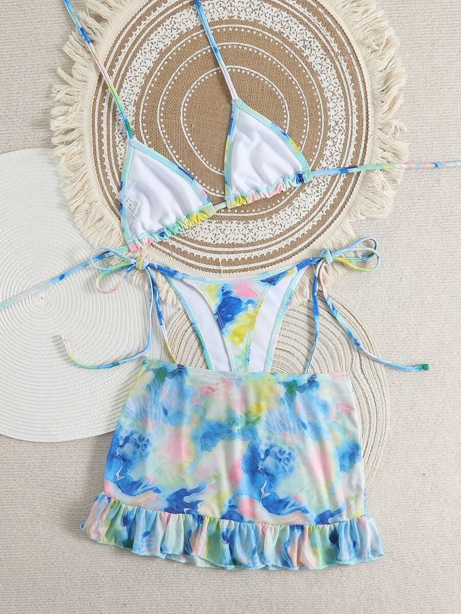góra od bikini pareo komplet