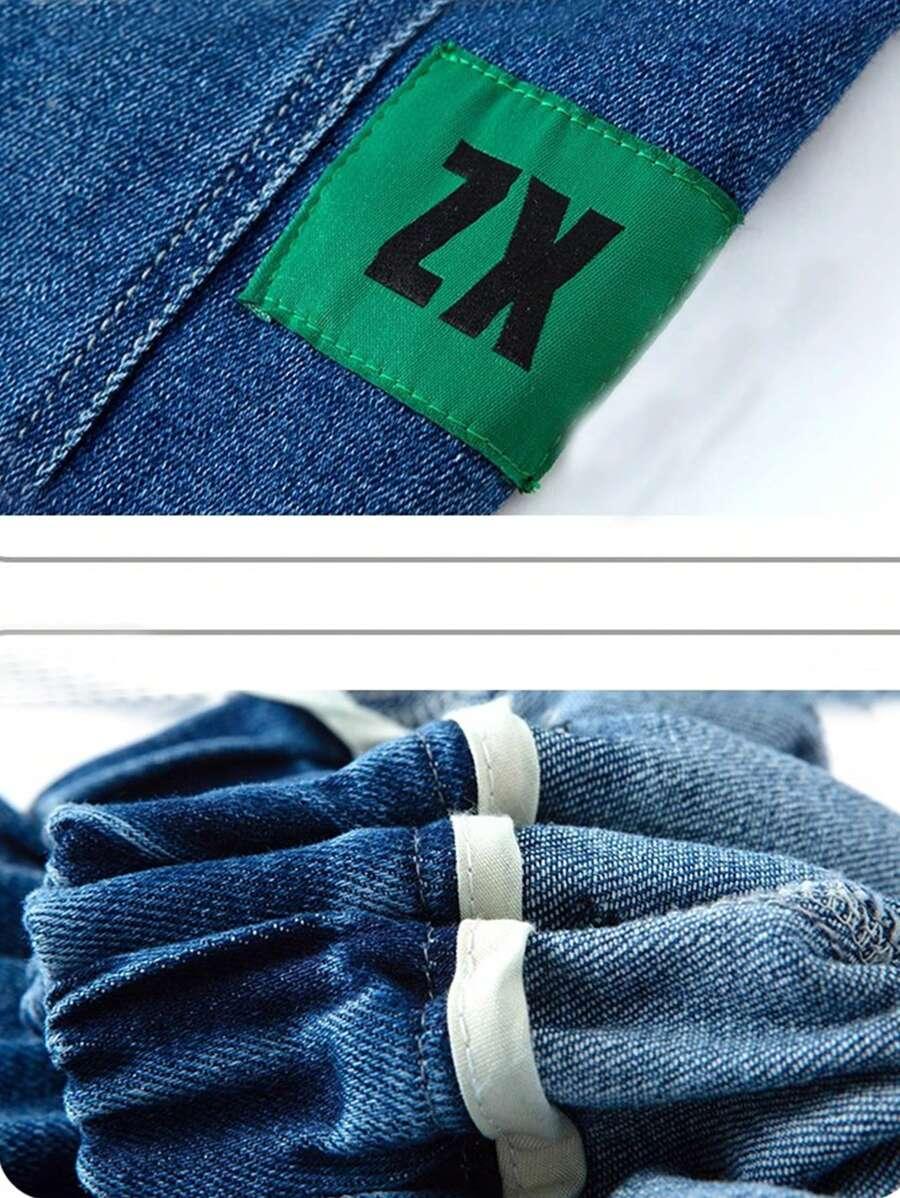 spodnie jeans nadruk
