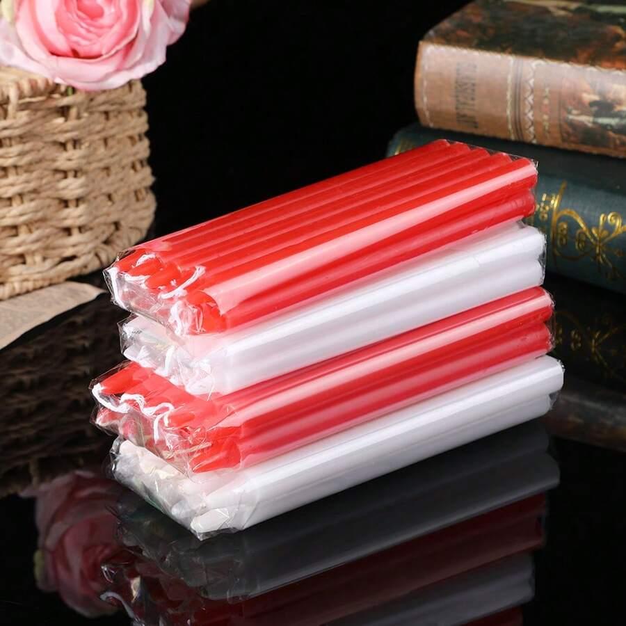 białe świece 10-pack