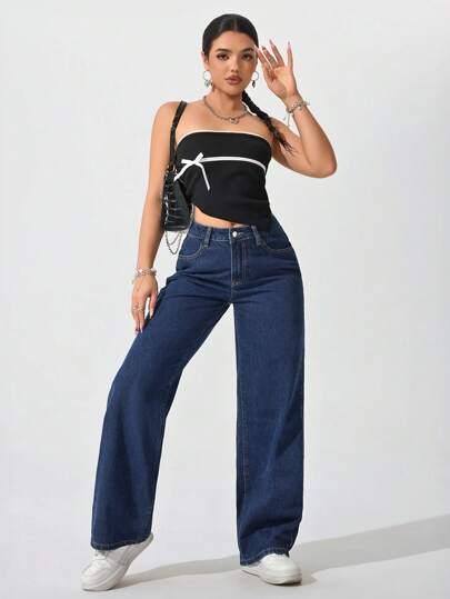 NIEBIESKIE SPODNIE JEANS