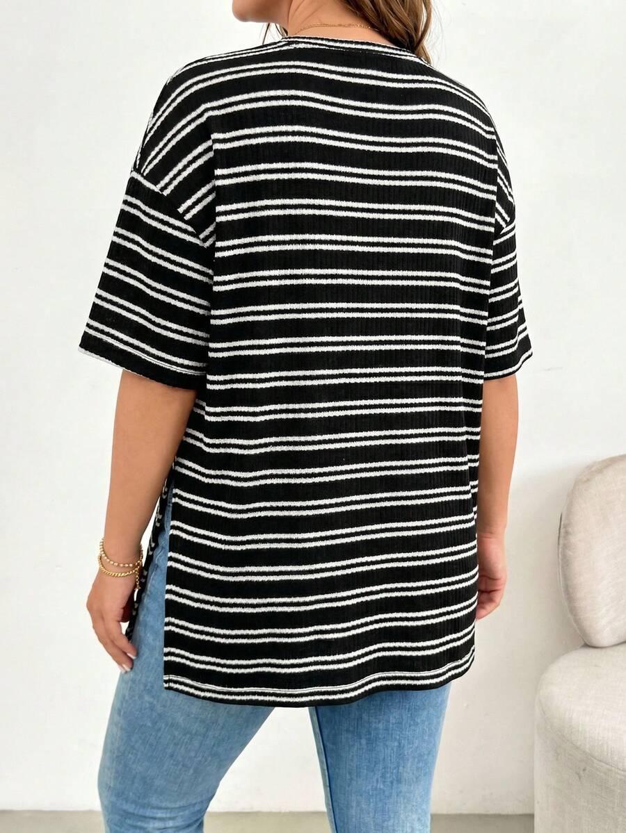 bluzka w paski oversize
