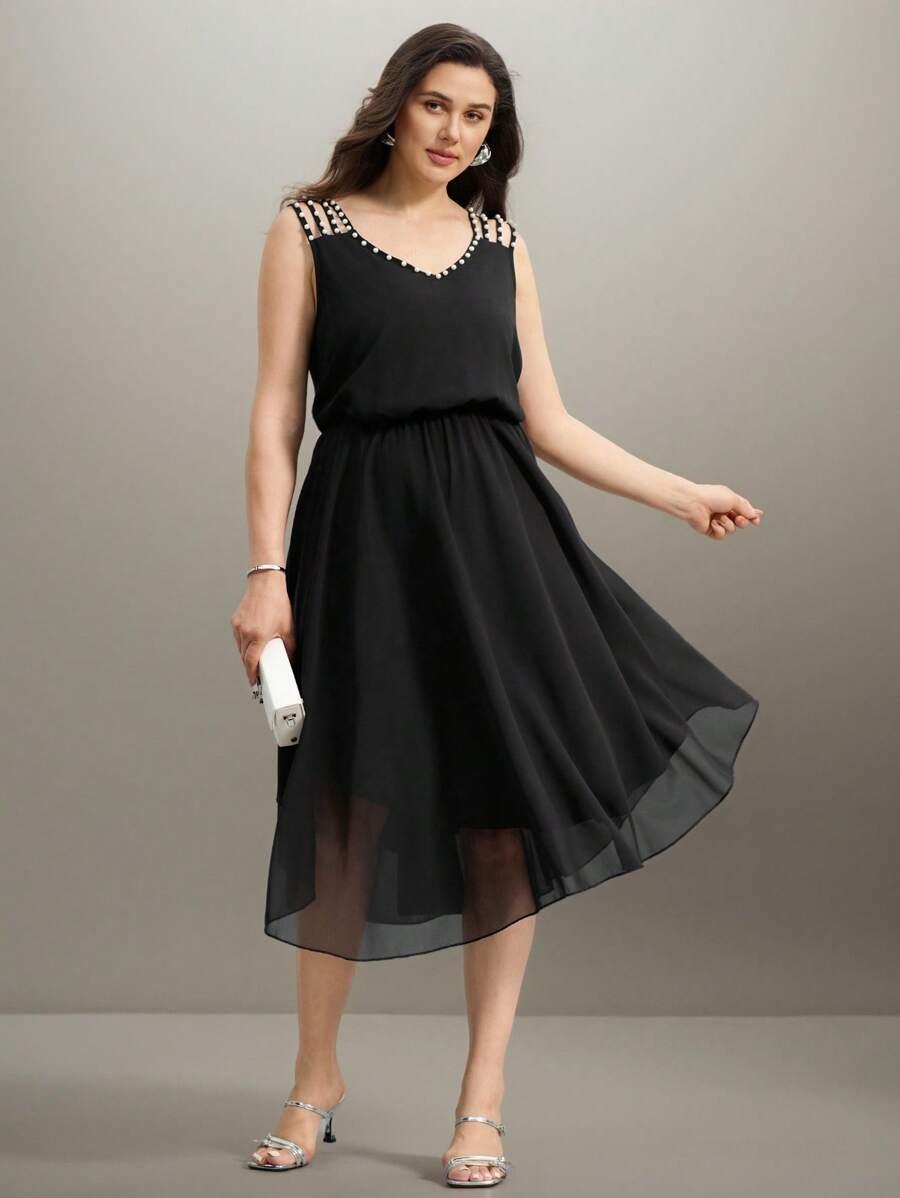 SUKIENKA PLUS SIZE MIDI 