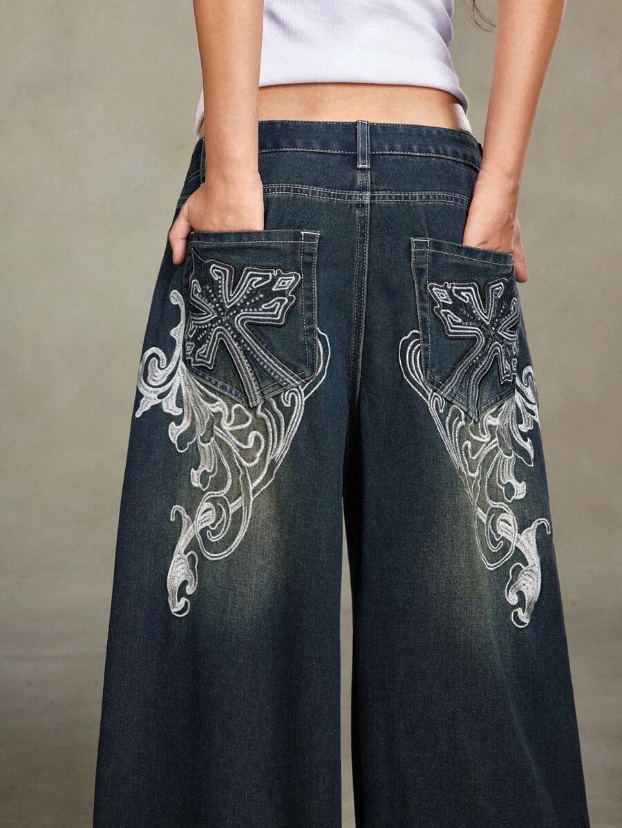 spodnie jeans zdobienia