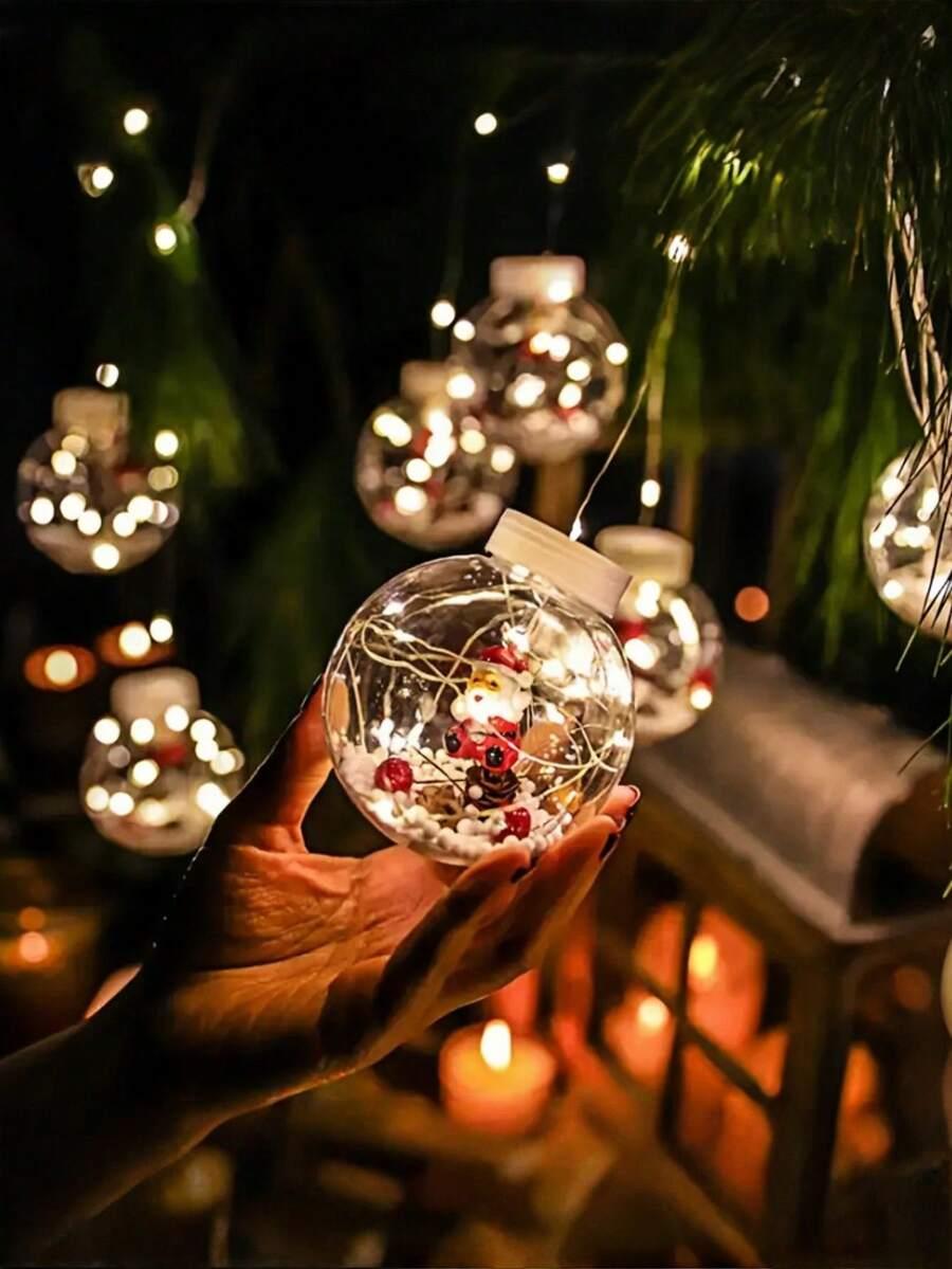 lampki led kule ze śniegiem