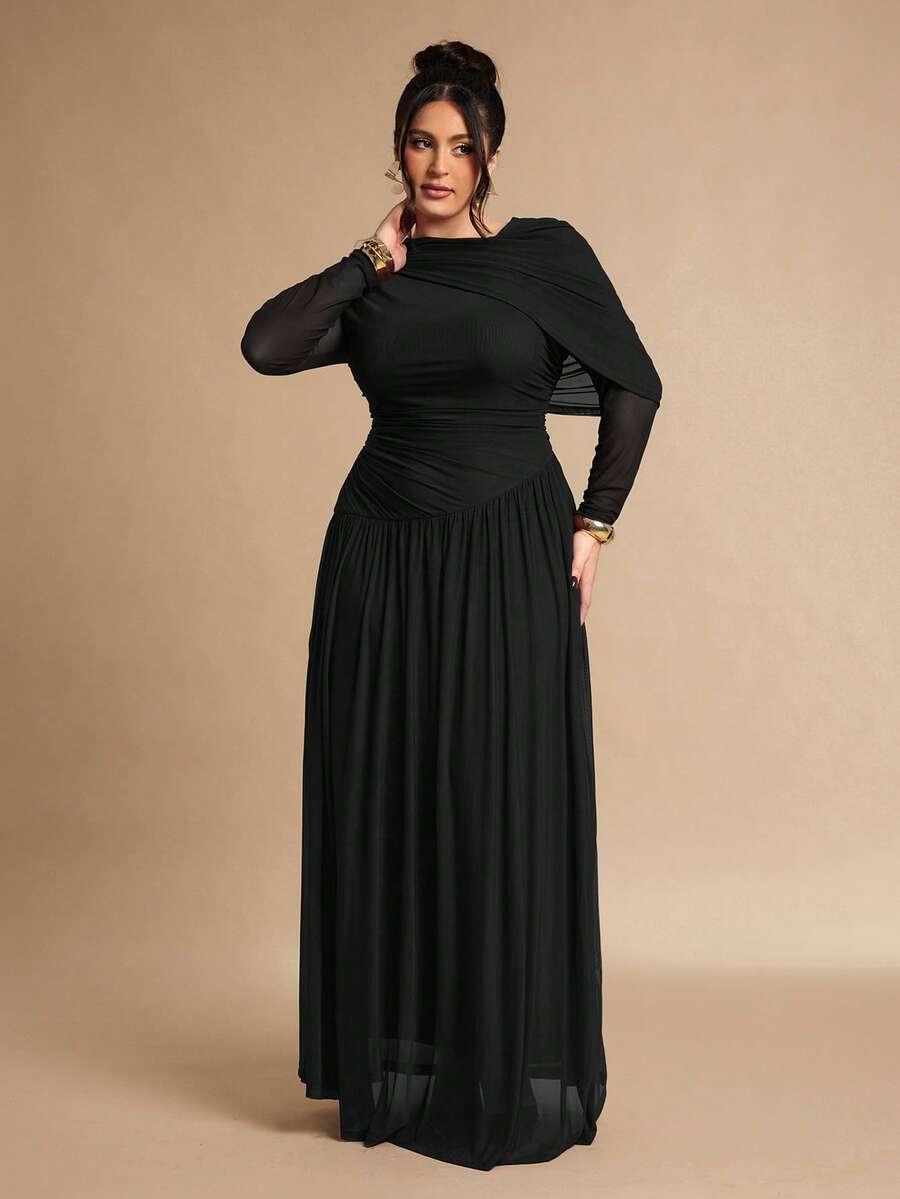 CZARNA MAXI SUKIENKA
