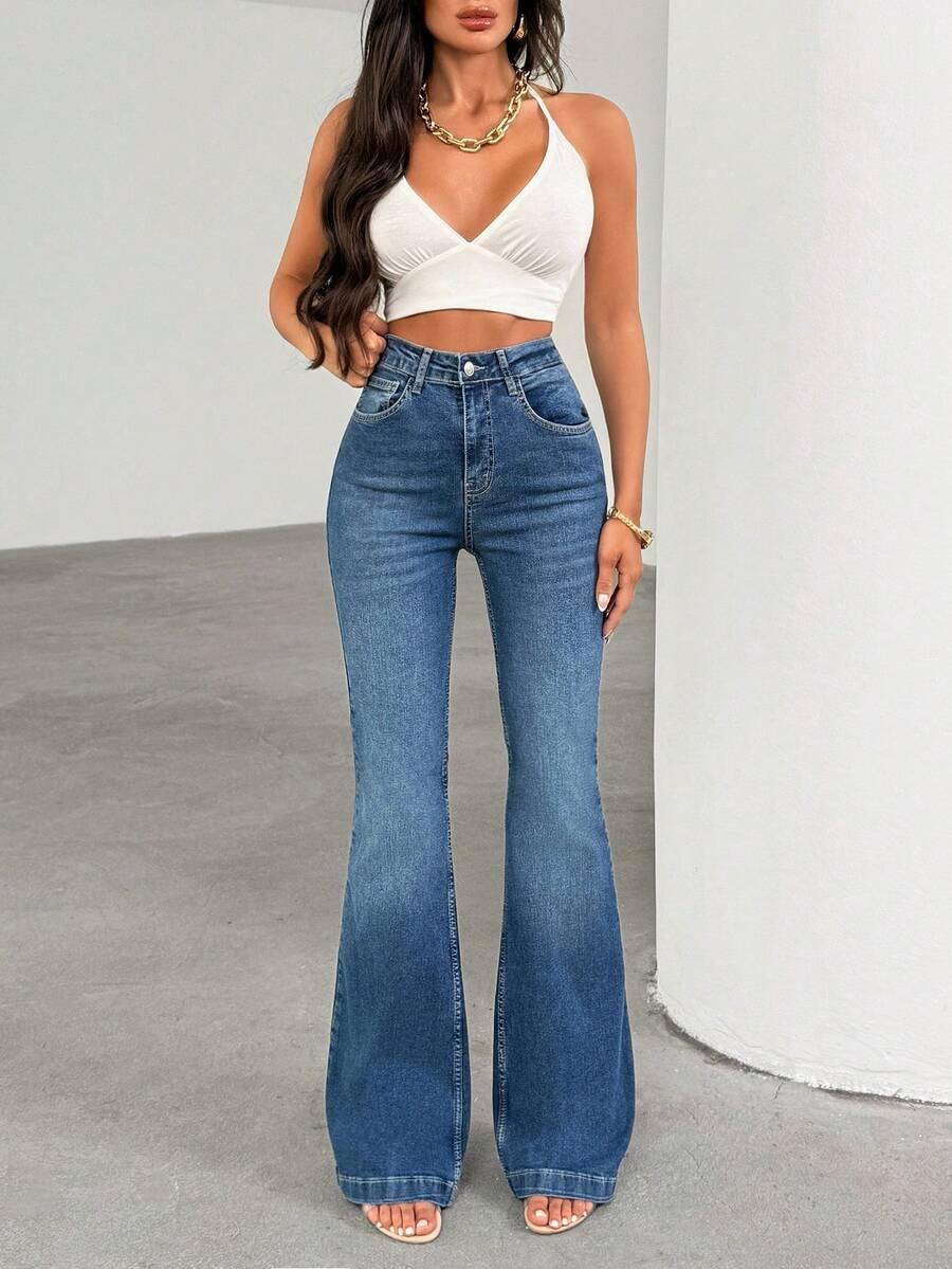spodnie jeans wysoki stan