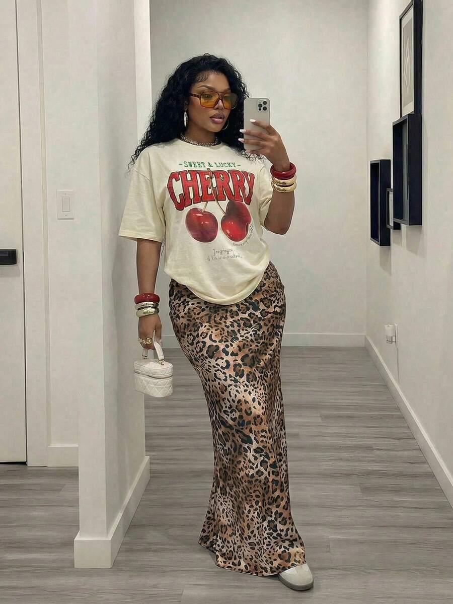 MAXI SPÓDNICA ANIMAL PRINT