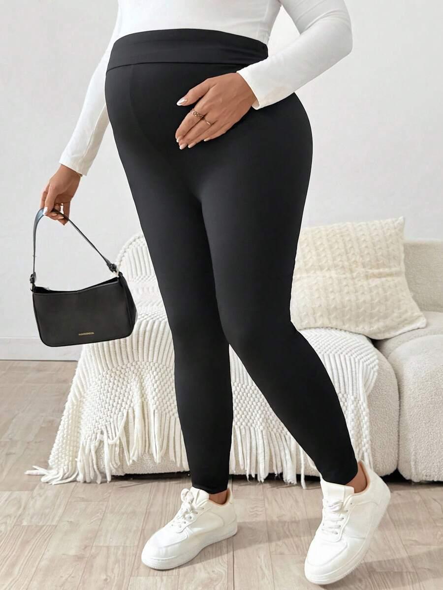 czarne ciążowe legginsy