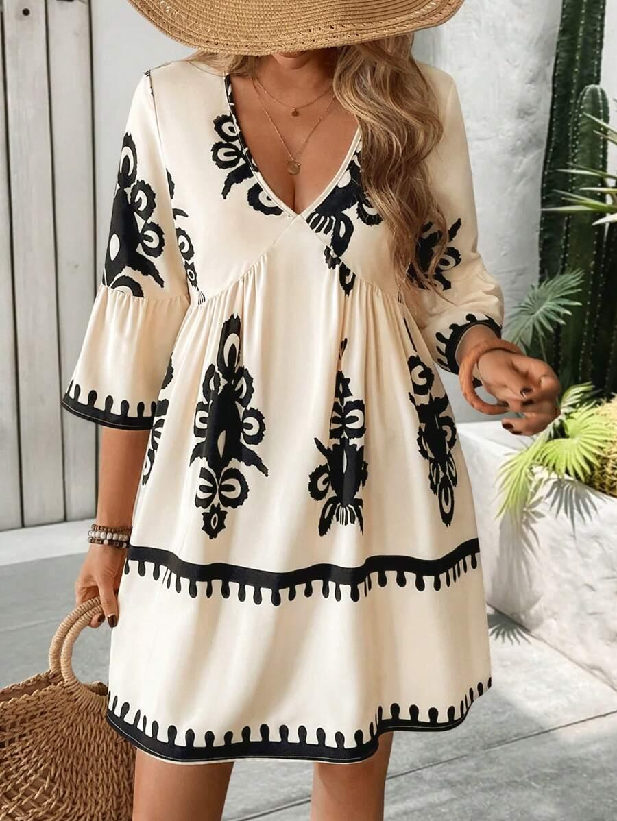 mini sukienka v-neck