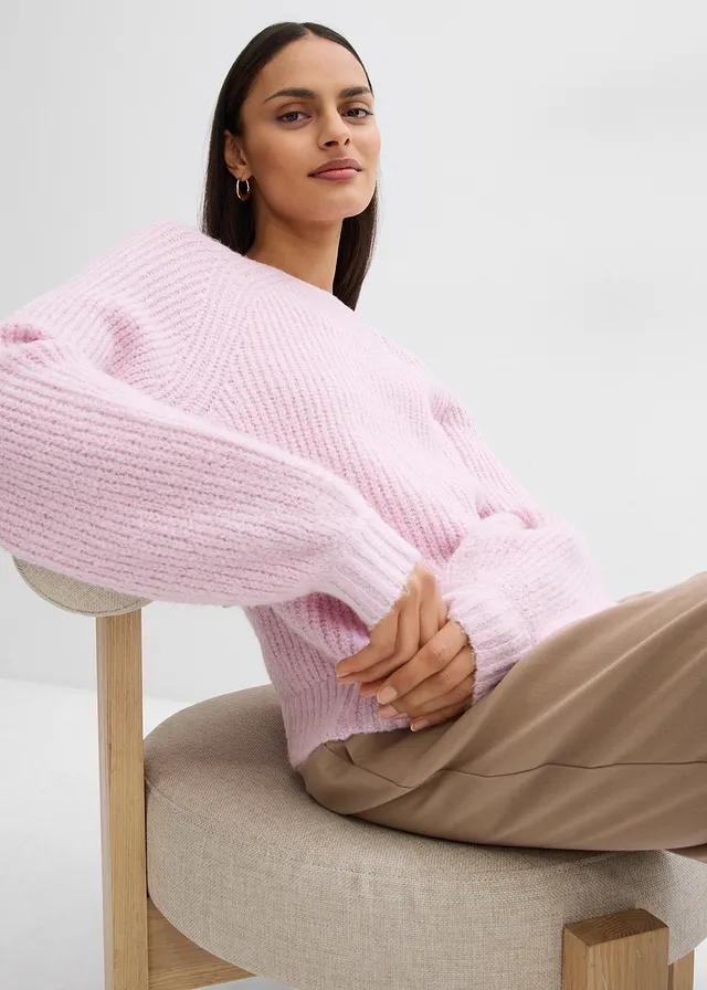 RÓŻOWY SWETER WIĄZANIE