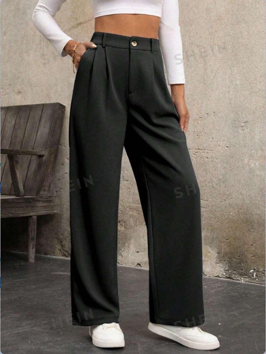 PROSTE CZARNE SPODNIE CASUAL
