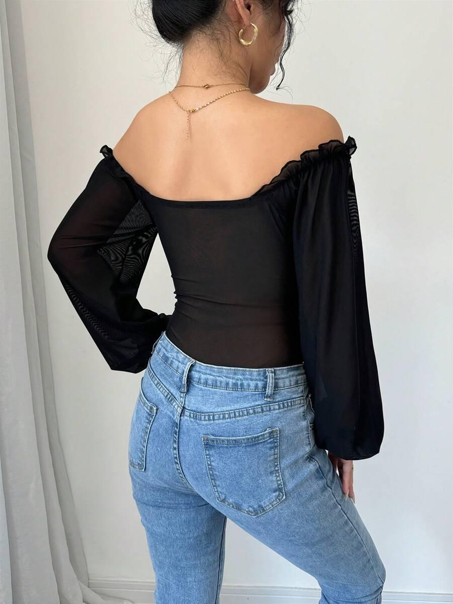 CZARNE BODY SIATECZKA 