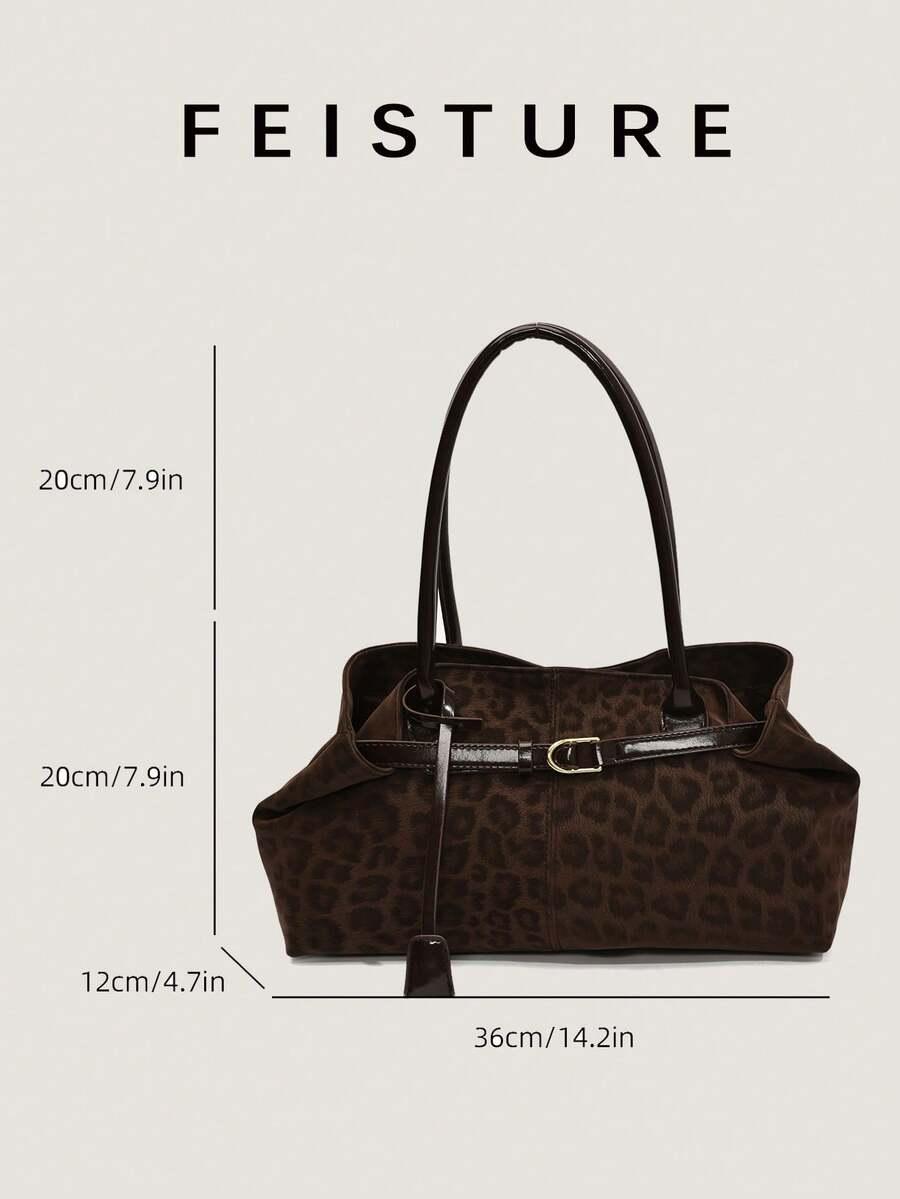 brązowa torebka animal print