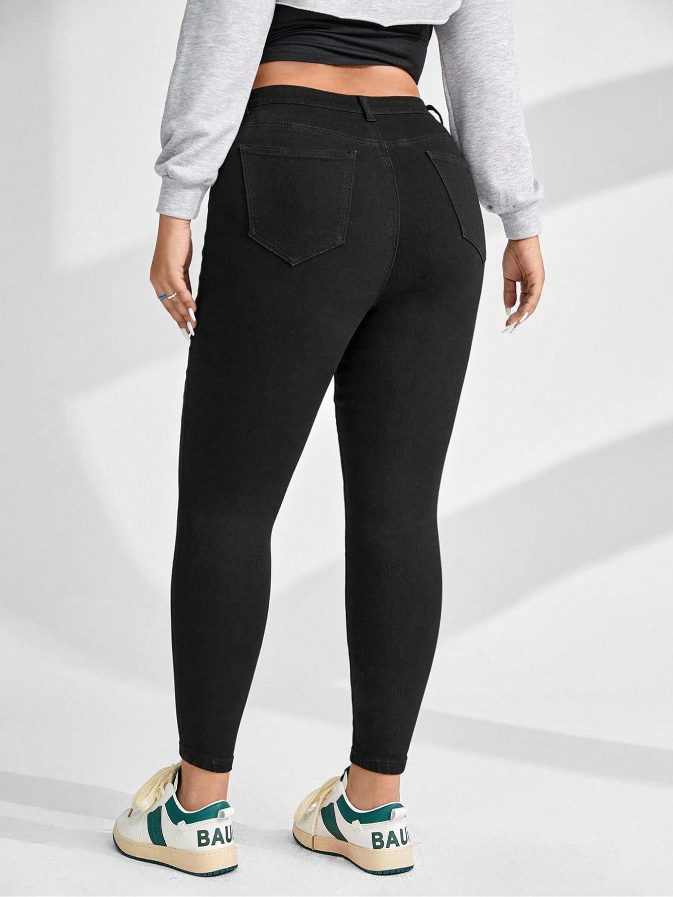 CZARNE SPODNIE JEANS RURKI