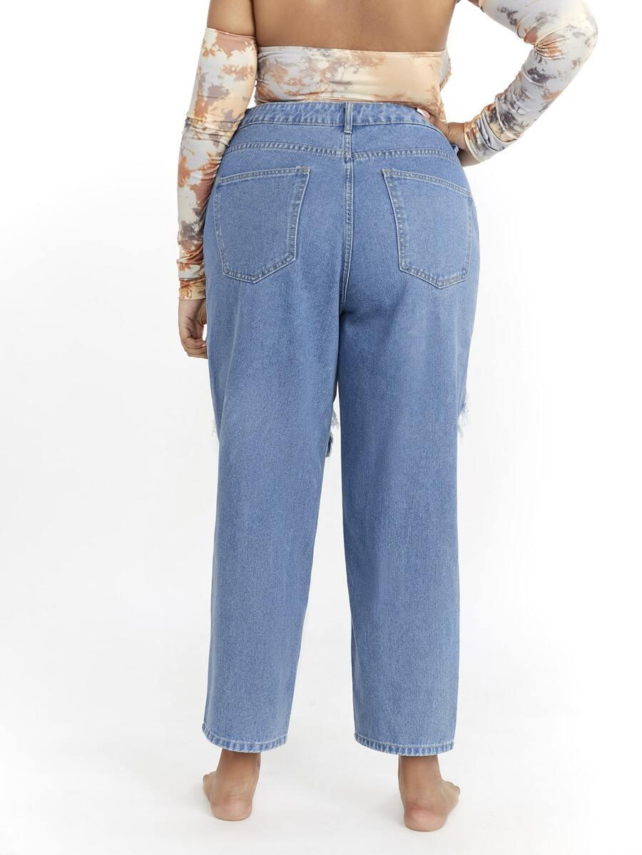 niebieskie spodnie jeans 