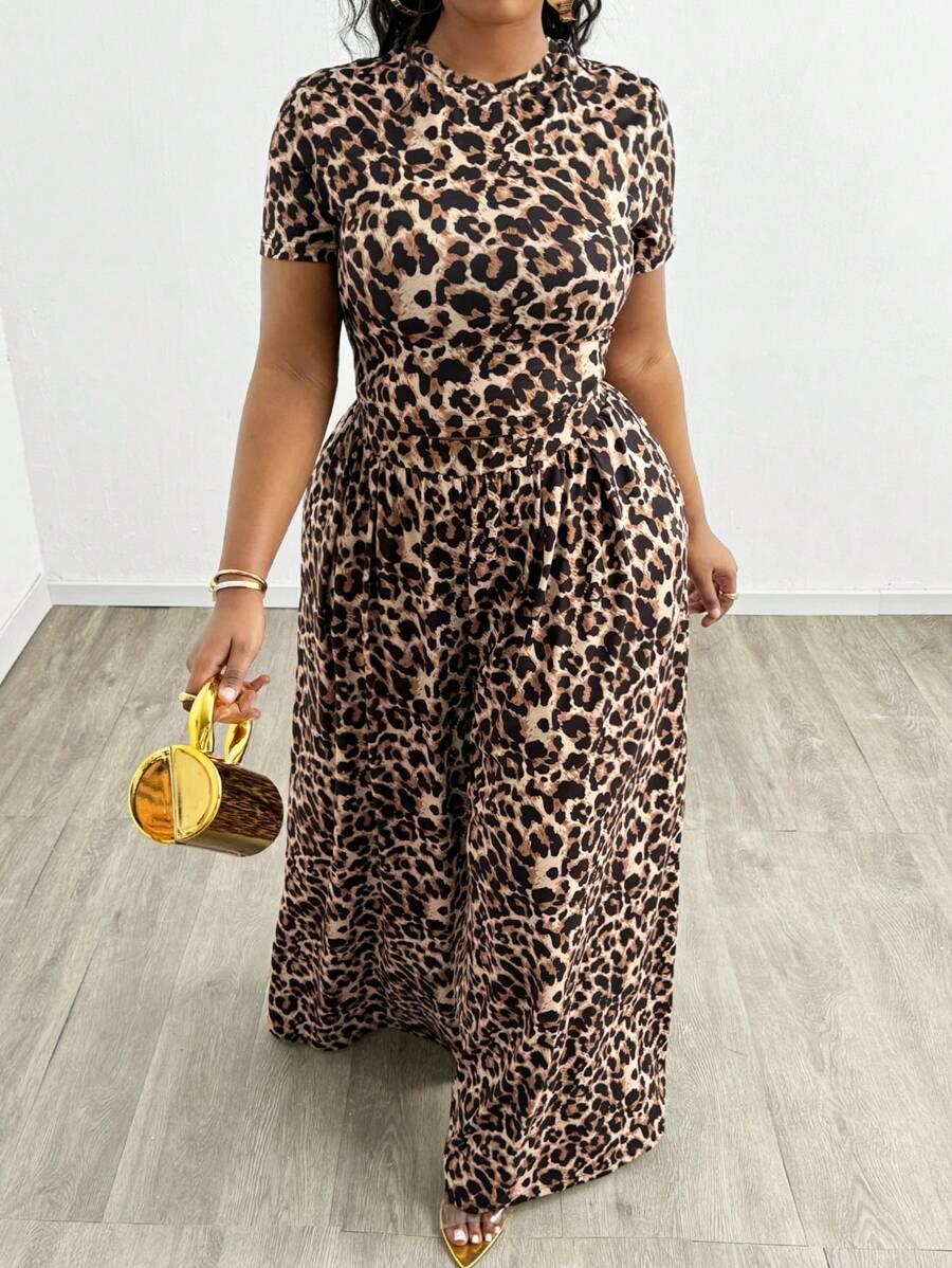 BLUZKA KRÓTKI RĘKAW ANIMAL PRINT