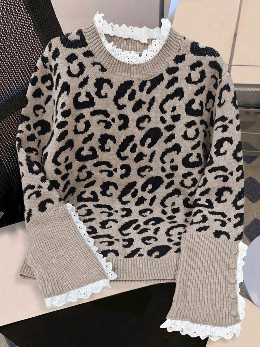 SWETER ANIMAL PRINT KORONKA 