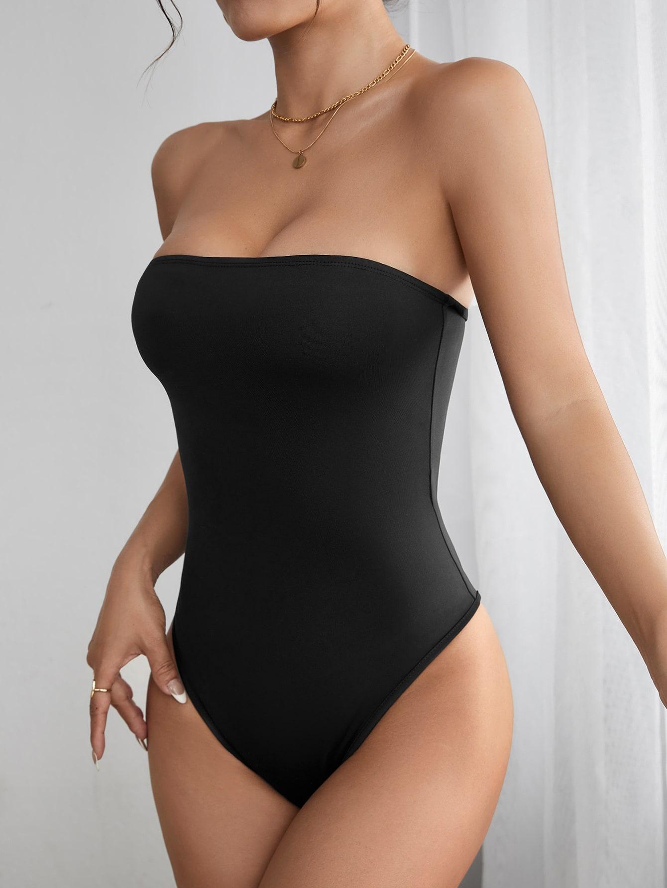 czarne body bez rękawów