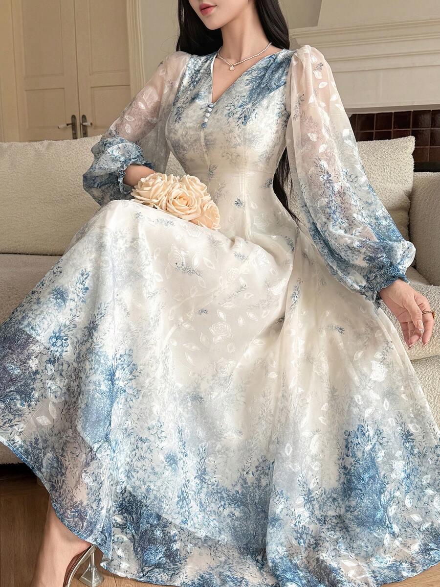 maxi sukienka rozkloszowana