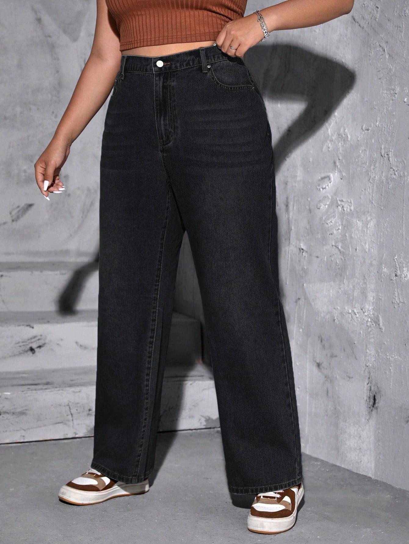 CZARNE SPODNIE JEANS 