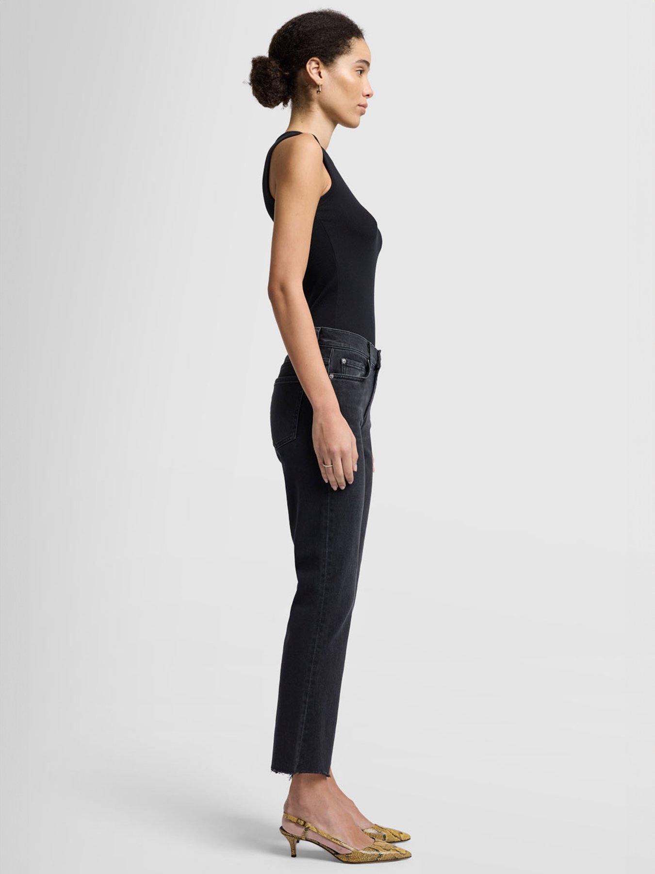 LUXE VINTAGE JEANSY Z ROZSZERZANĄ NOGAWKĄ 