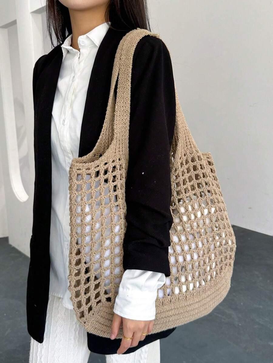 beżowa torebka shopper