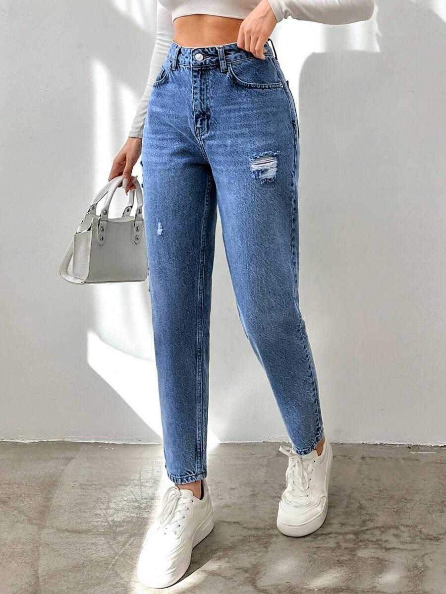 NIEBIESKIE SPODNIE JEANS