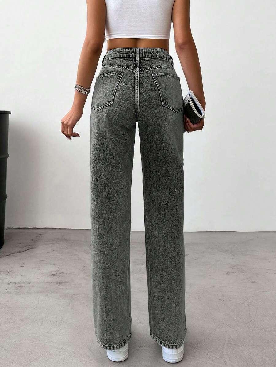szare spodnie jeans