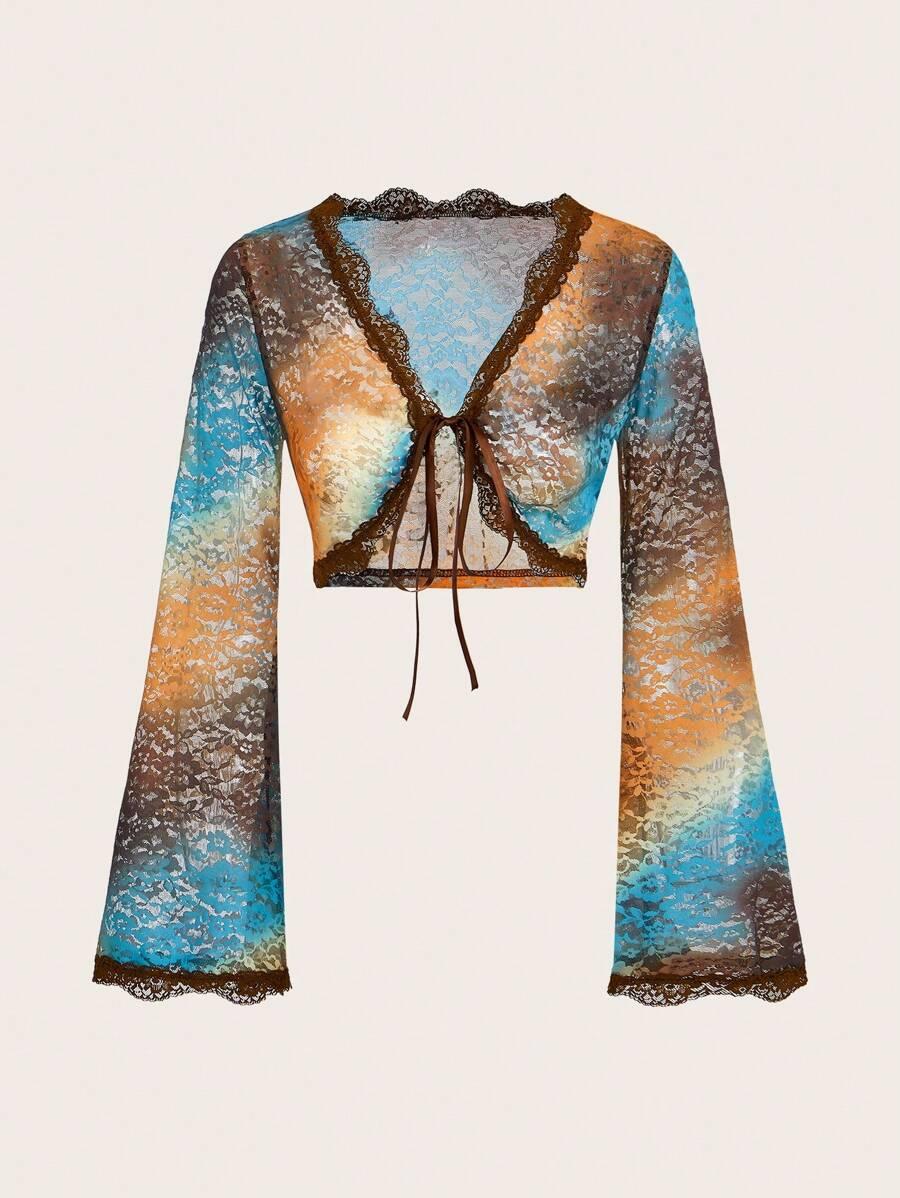 TOP KORONKOWY WIĄZANY W STYLU VINTAGE