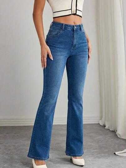 NIEBIESKIE DZWONY JEANS