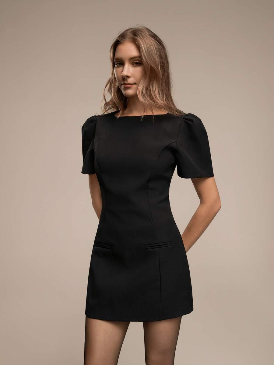 czarna mini sukienka 
