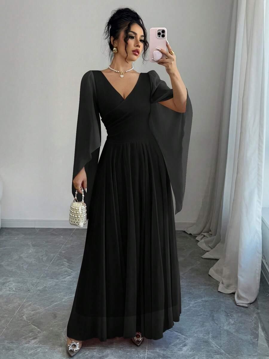 CZARNA MAXI SUKIENKA 