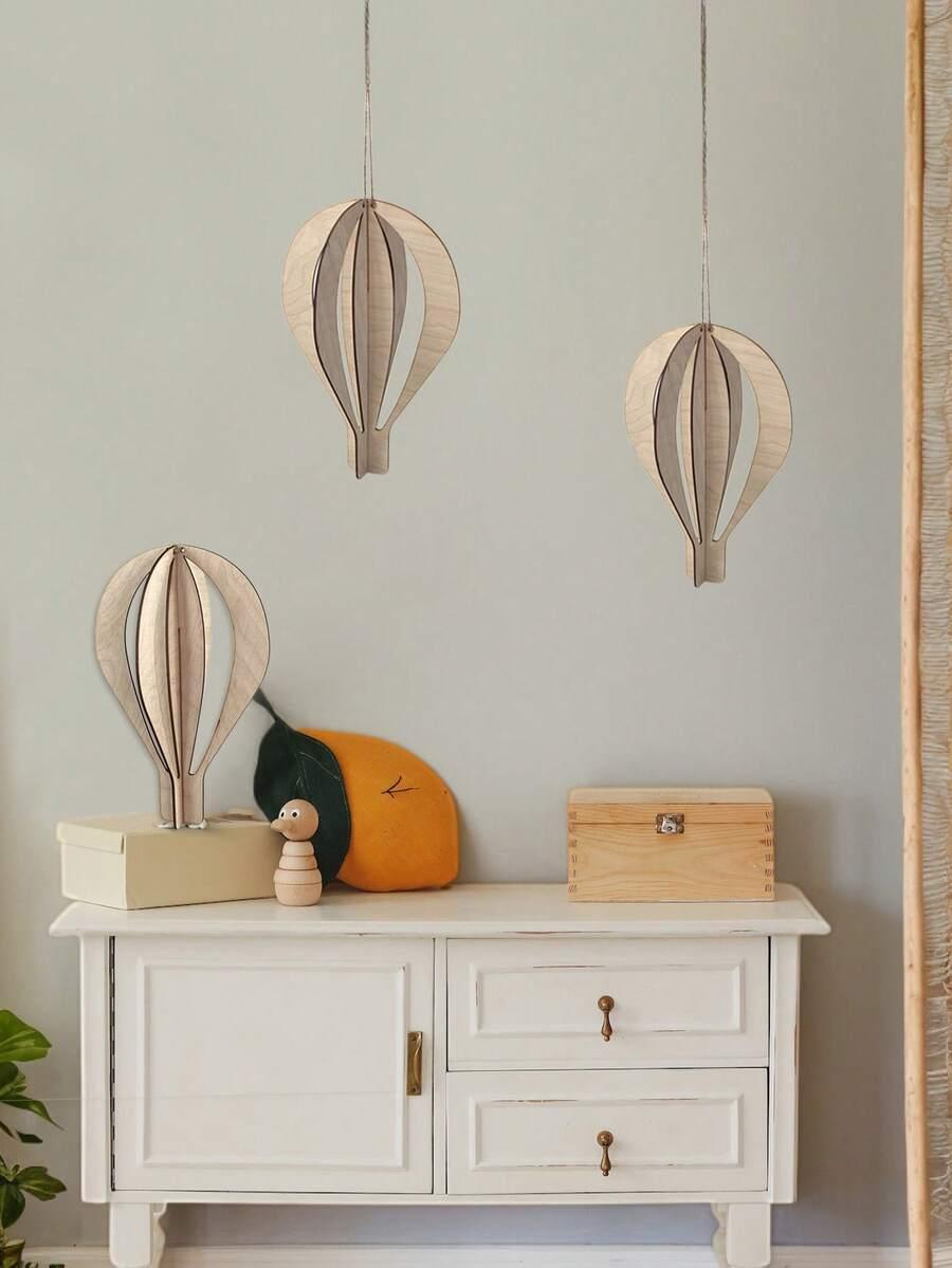 drewniane balony wiszące 3-pack
