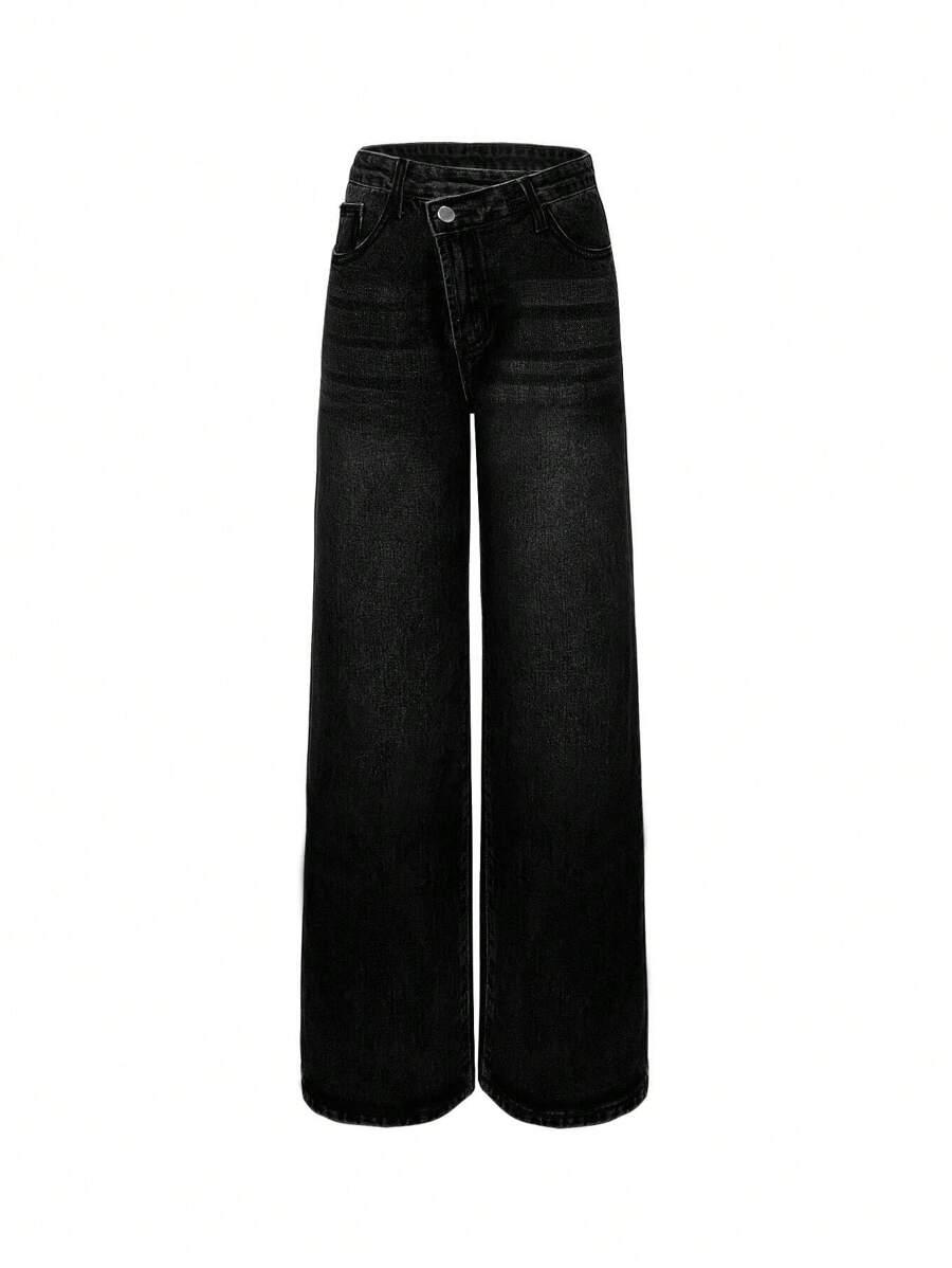 CZARNE SPODNIE JEANS