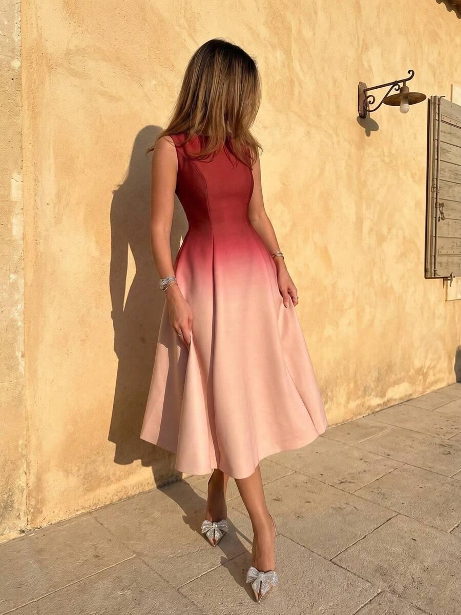 SUKIENKA MIDI OMBRE