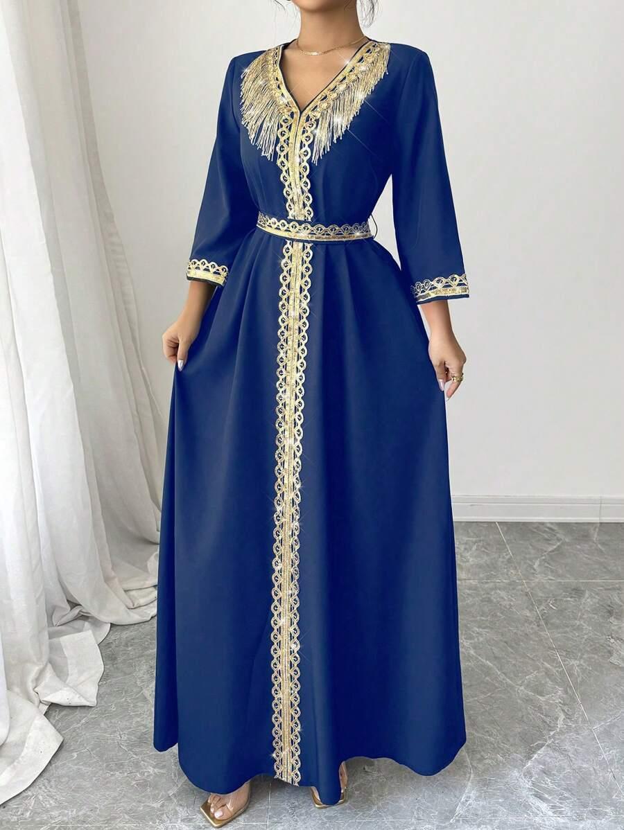 niebieska maxi sukienka