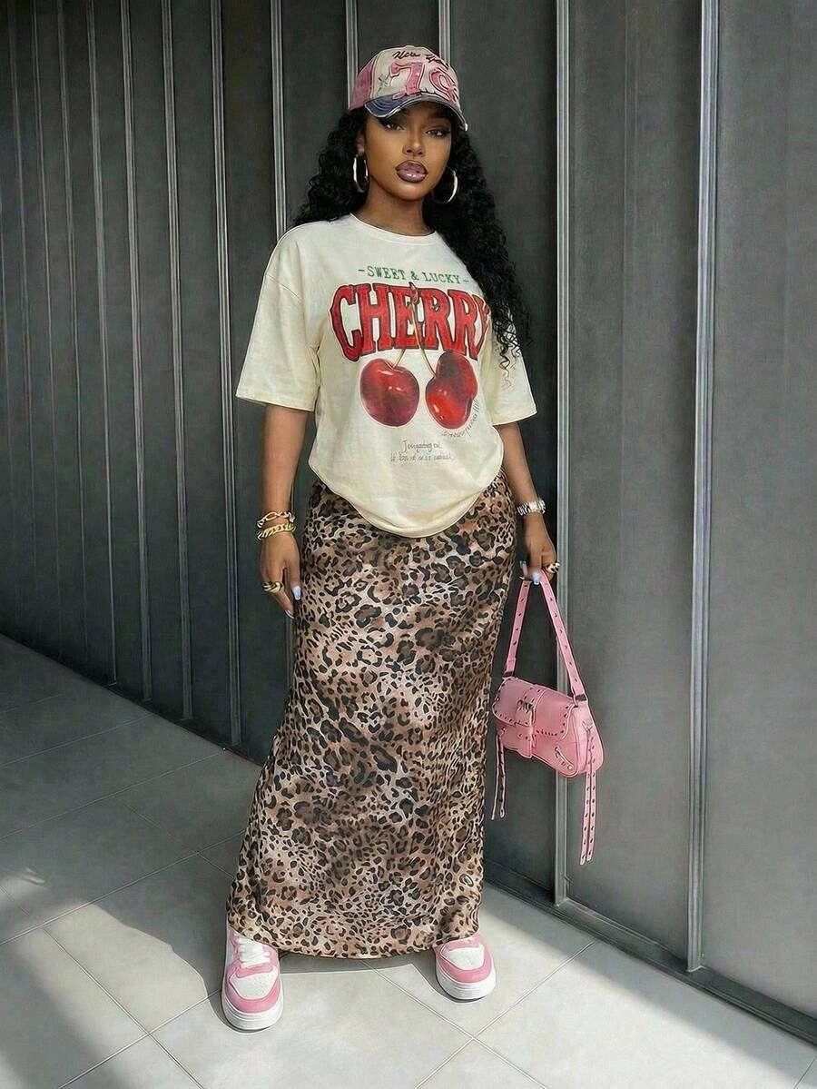 MAXI SPÓDNICA ANIMAL PRINT