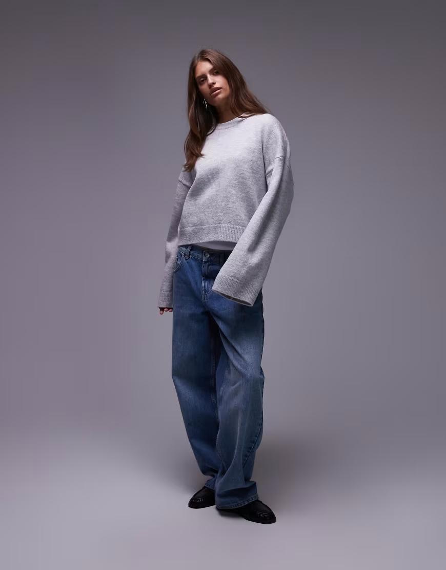 SZARY SWETER OVERSIZE