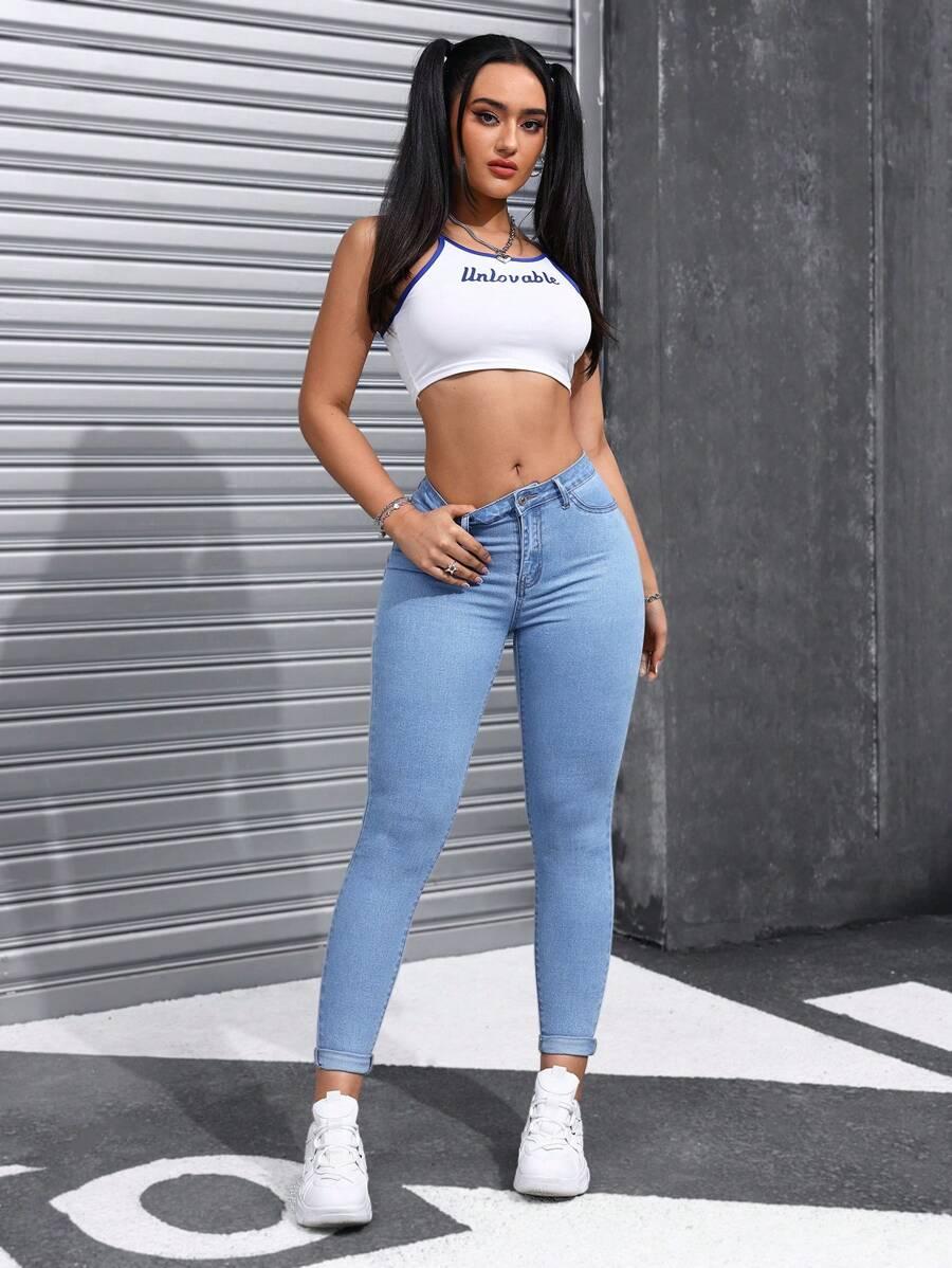 SPODNIE JEANS RURKI 