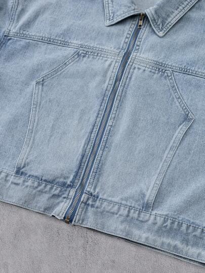 niebieska kurtka jeans 