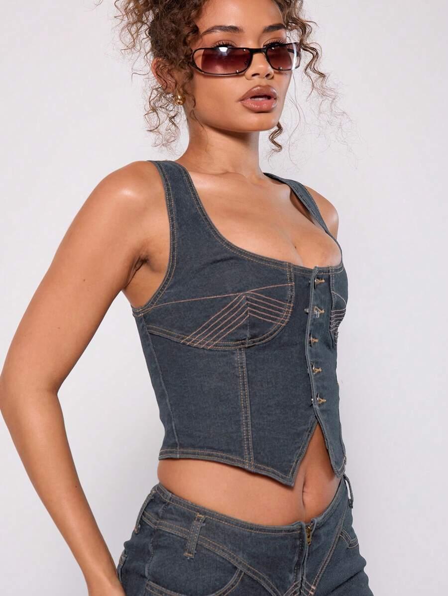 TOP JEANSOWY DAMSKI