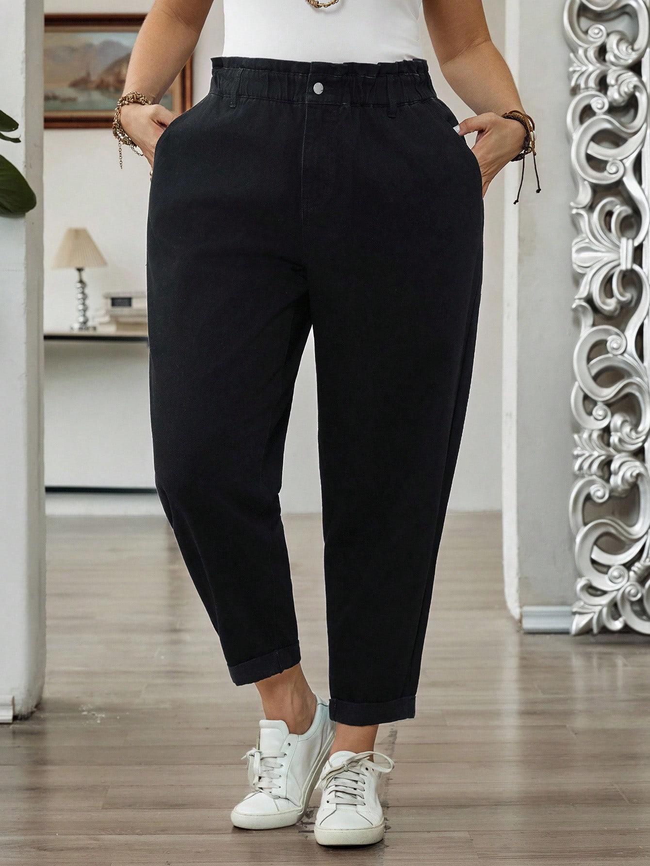 CZARNE SPODNIE casual